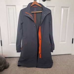 Title Nine Neo Trench Coat Gray Orange